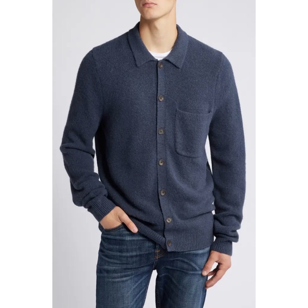 Treasure & Bond Men’s Blue Cardigan Sweater